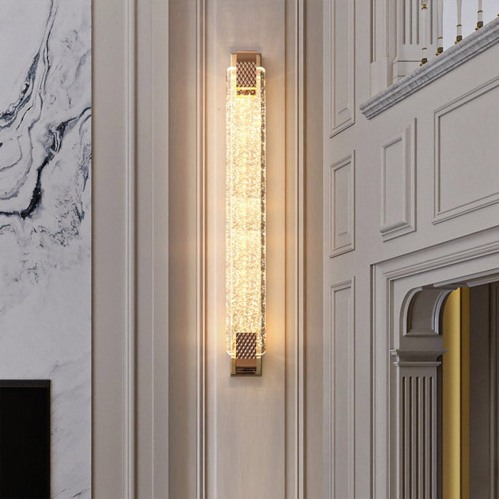 Crystal Bubble LED Wall Sconce, 3-Step Dimming, Post-Modern Vanity Light for Bathroom/Living Room