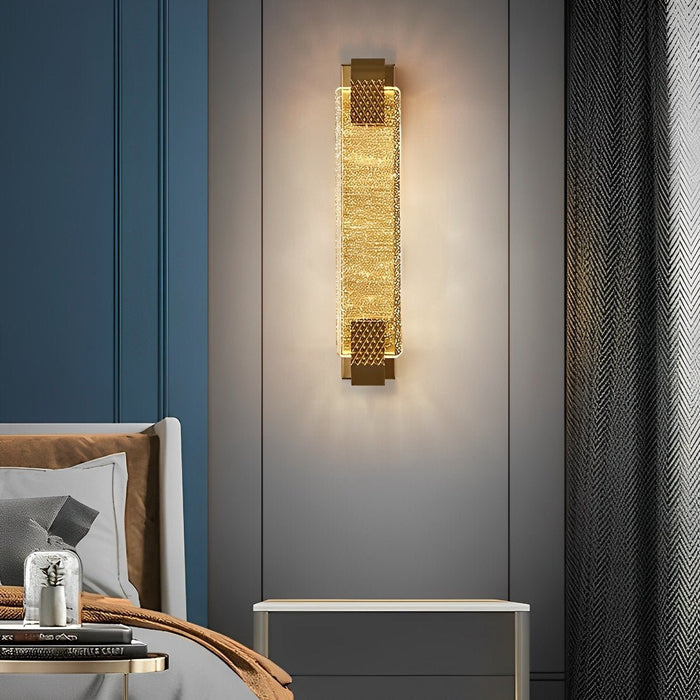 Crystal Bubble LED Wall Sconce, 3-Step Dimming, Post-Modern Vanity Light for Bathroom/Living Room