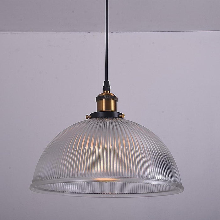Electroplated Metal Glass Bowl-shaped LED Vintage Pendant Lighting