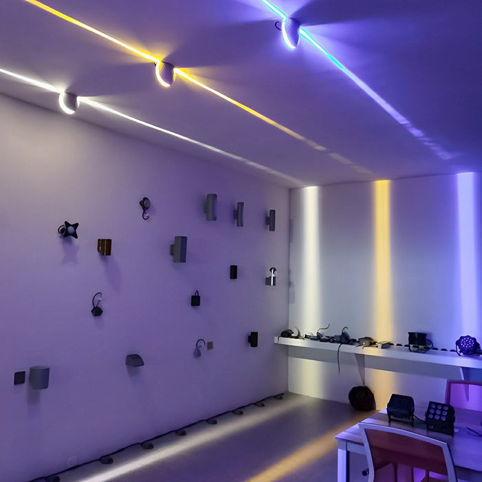 RGB Linear LED Wall Light, Modern Industrial Beam Sconce, Hardwired Accent Lighting for Home/Office/Gallery