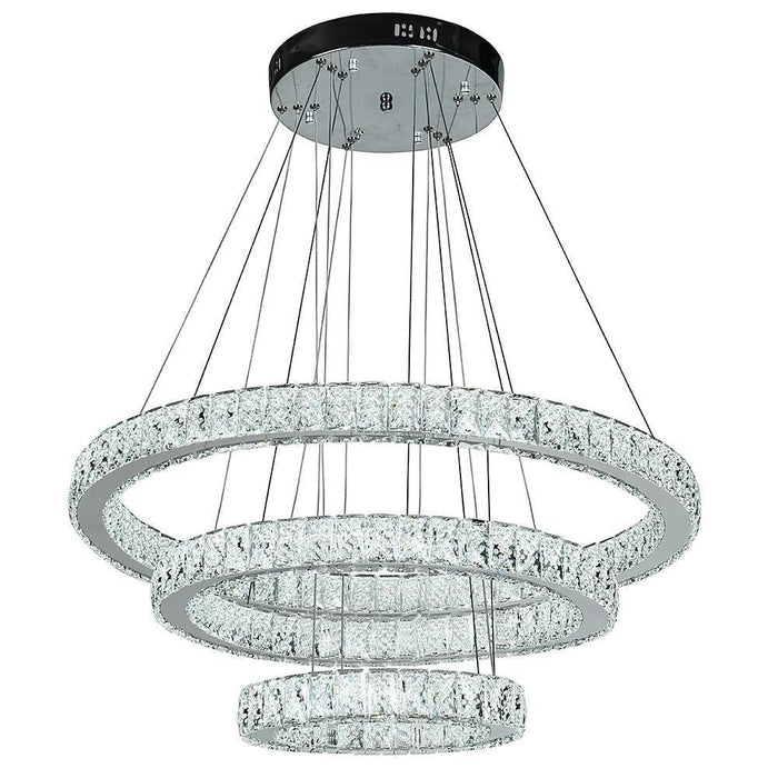 3 Circles Design Electroplated Crystal Dimmable LED Modern Chandeliers