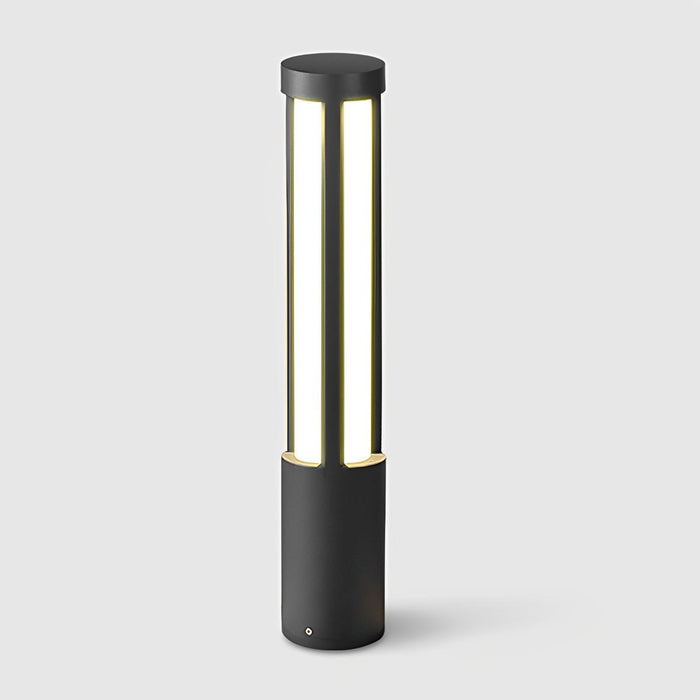 LED Post Light, Modern Cylinder Black Outdoor Pathway Lighting, IP54 Waterproof for Garden/Driveway