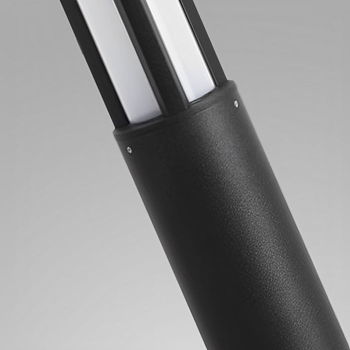 LED Post Light, Modern Cylinder Black Outdoor Pathway Lighting, IP54 Waterproof for Garden/Driveway
