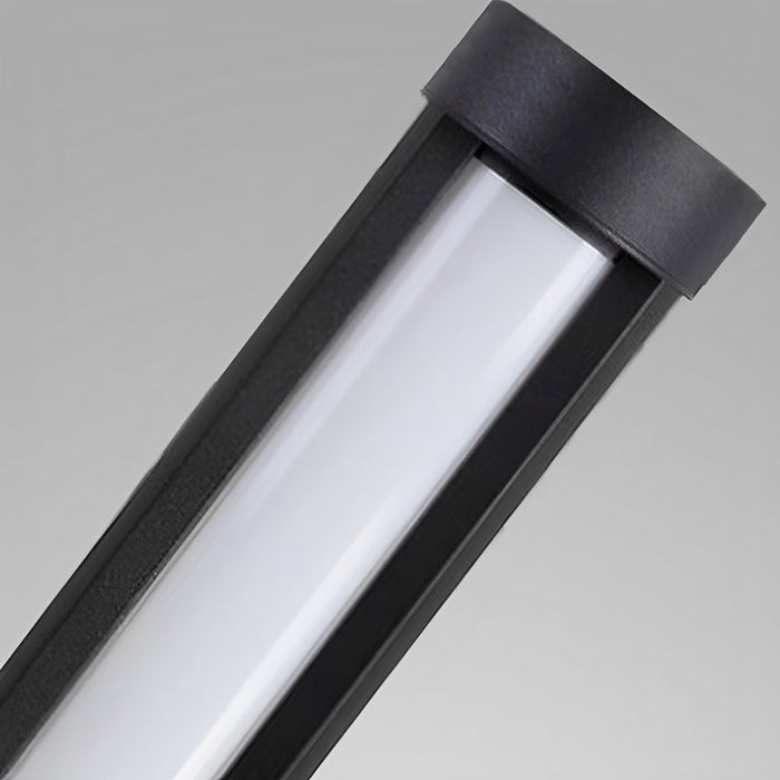 LED Post Light, Modern Cylinder Black Outdoor Pathway Lighting, IP54 Waterproof for Garden/Driveway
