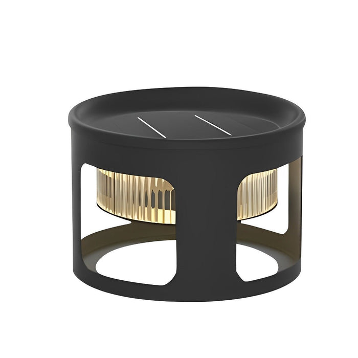 Solar-Powered Round LED Wall Light, Dusk-to-Dawn Illumination for Patio/Porch/Yard