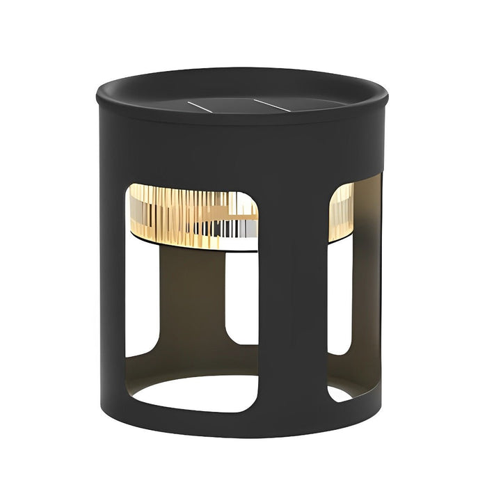 Solar-Powered Round LED Wall Light, Dusk-to-Dawn Illumination for Patio/Porch/Yard