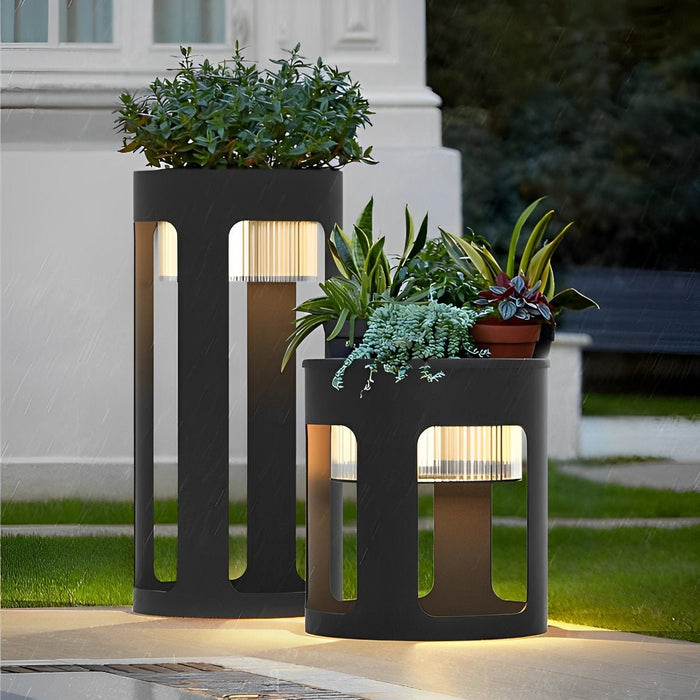 Solar-Powered Round LED Wall Light, Dusk-to-Dawn Illumination for Patio/Porch/Yard