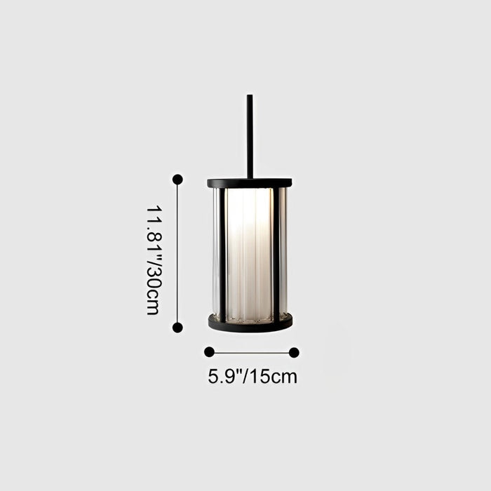 Modern Cylinder Outdoor Hanging Light, Waterproof IP65, Hardwired LED for Patio/Yard/Garden