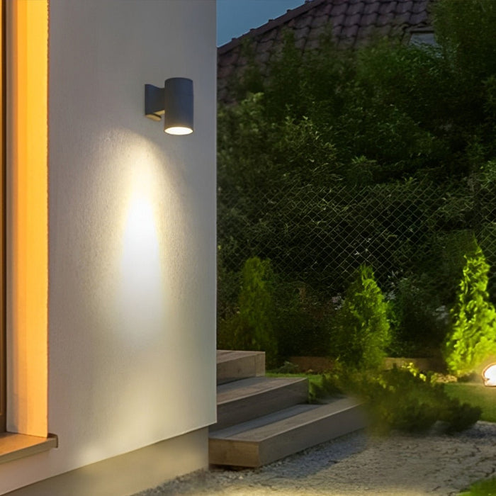 Weatherproof Up Down LED Wall Sconce, Modern Exterior Lighting for Patio/Porch/Yard, Security, Curb Appeal
