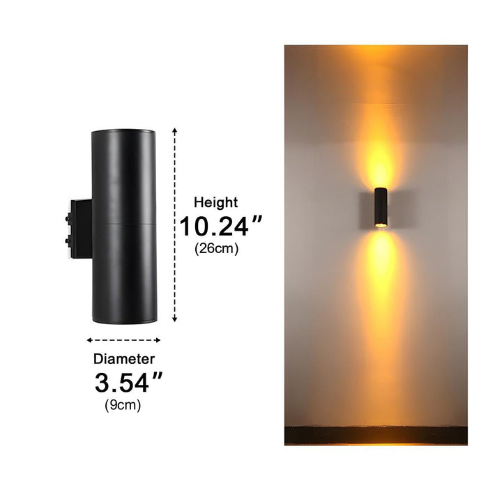Waterproof Outdoor Up and Down LED Exterior Wall Light - Adjustable Beam / Modern Design, Durable Aluminum Construction