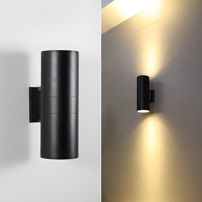Weatherproof Up Down LED Wall Sconce, Modern Exterior Lighting for Patio/Porch/Yard, Security, Curb Appeal