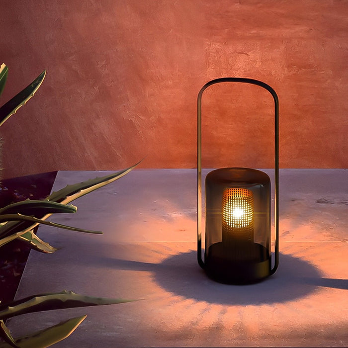 Cylinder Waterproof Solar Outdoor Table Floor Lamp - LED Lantern / Rechargeable, Patio Garden Lighting