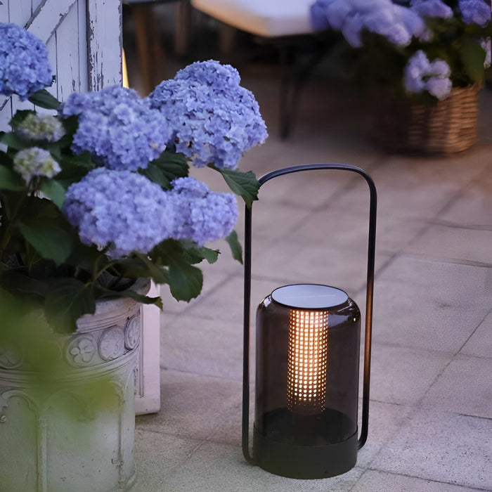 Cylinder Waterproof Solar Outdoor Table Floor Lamp - LED Lantern / Rechargeable, Patio Garden Lighting