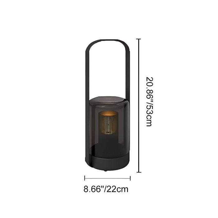 Cylinder Waterproof Solar Outdoor Table Floor Lamp - LED Lantern / Rechargeable, Patio Garden Lighting