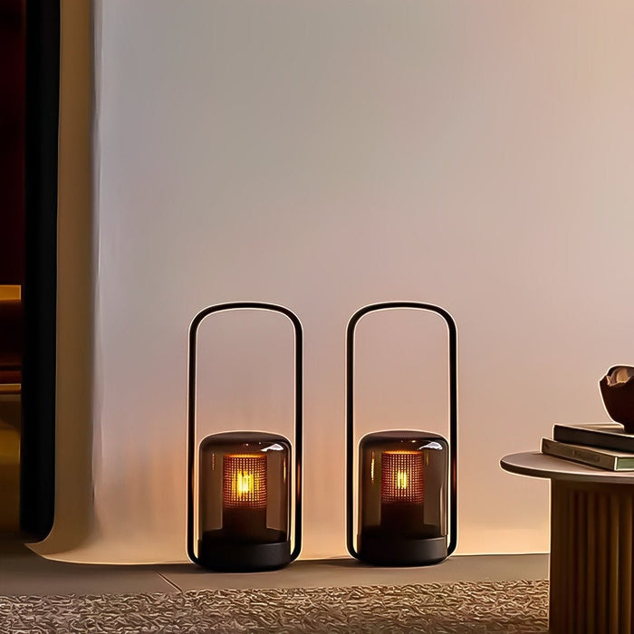 Cylinder Waterproof Solar Outdoor Table Floor Lamp - LED Lantern / Rechargeable, Patio Garden Lighting