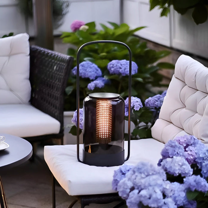 Cylinder Waterproof Solar Outdoor Table Floor Lamp - LED Lantern / Rechargeable, Patio Garden Lighting