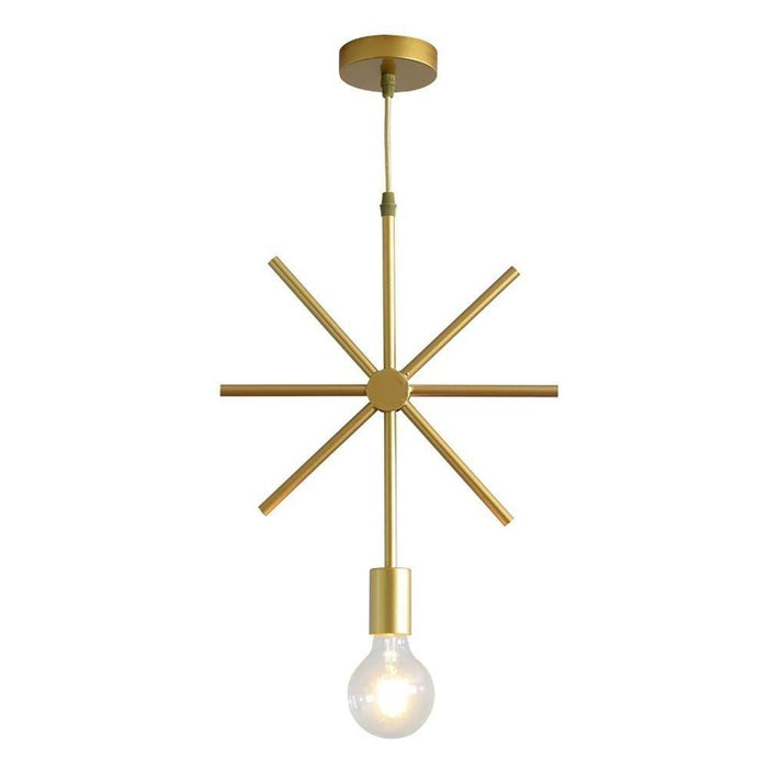 Metal Black and Gold Pendant Light Rounded Square Pendant Lighting