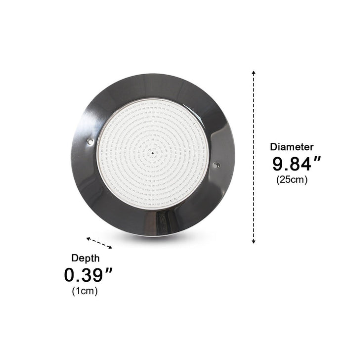 Underwater Recessed Ground LED Spot Light - Outdoor Landscape / Fountain Lighting, Stainless Steel Housing