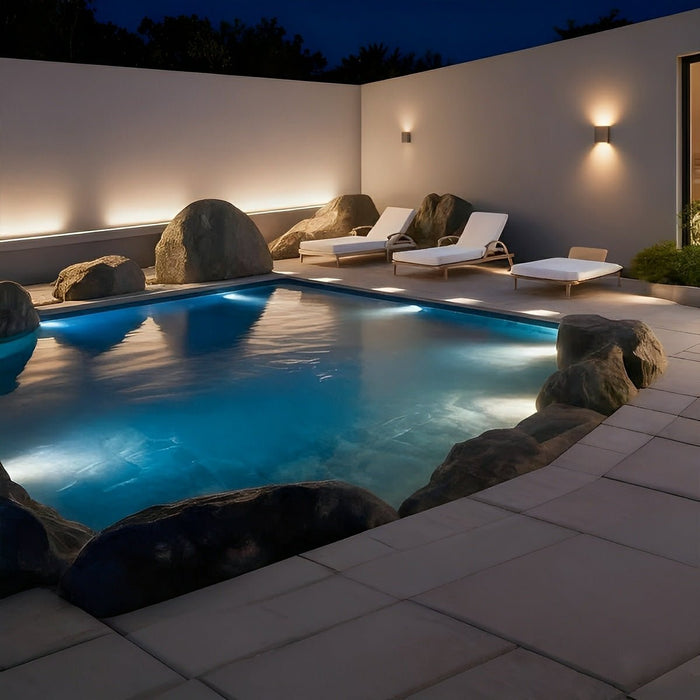 Underwater Recessed Ground LED Spot Light - Outdoor Landscape / Fountain Lighting, Stainless Steel Housing