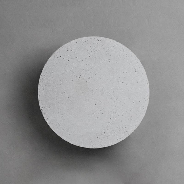 Round Concrete LED Waterproof Gray Modern Outdoor Wall Lights Porch Lights