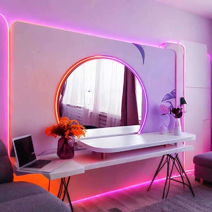 Flexible LED Neon Light Strip - DIY RGB Recessed Atmosphere Streamer - Smart Lighting Solution for Home