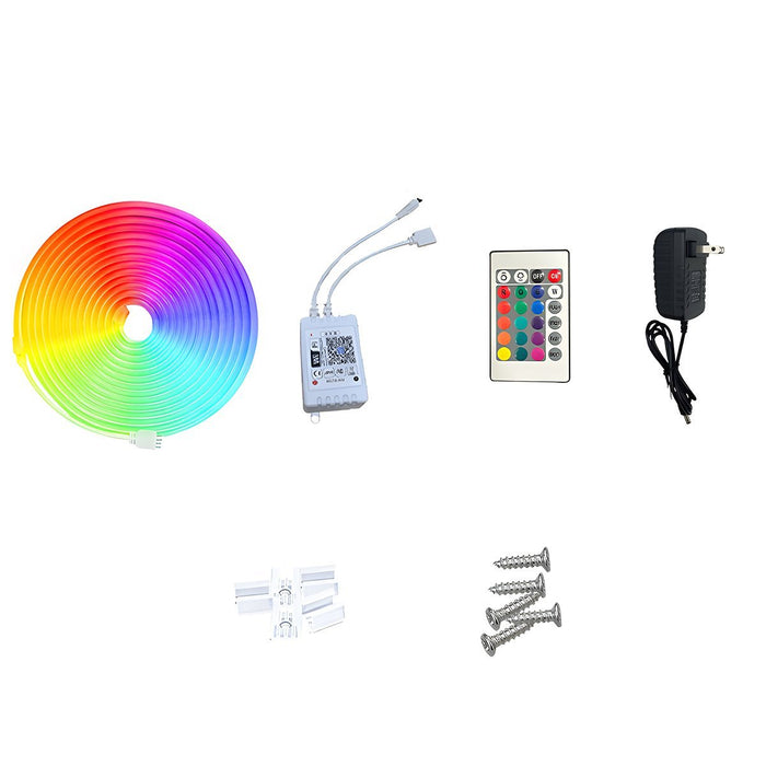 Flexible LED Neon Light Strip - DIY RGB Recessed Atmosphere Streamer - Smart Lighting Solution for Home