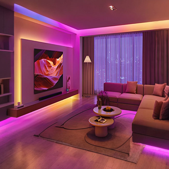 Flexible LED Neon Light Strip - DIY RGB Recessed Atmosphere Streamer - Smart Lighting Solution for Home