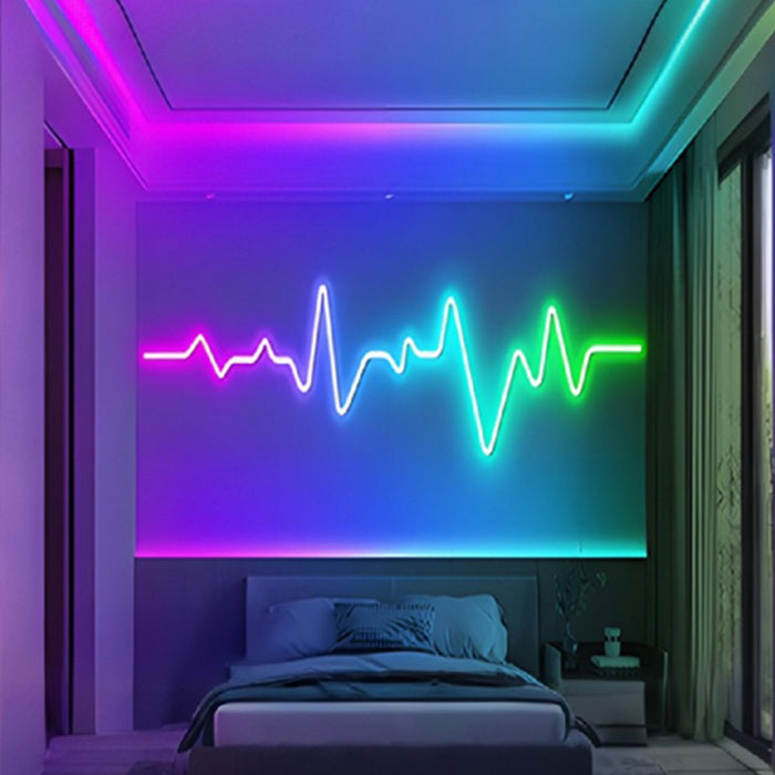 Flexible LED Neon Light Strip - DIY RGB Recessed Atmosphere Streamer - Smart Lighting Solution for Home