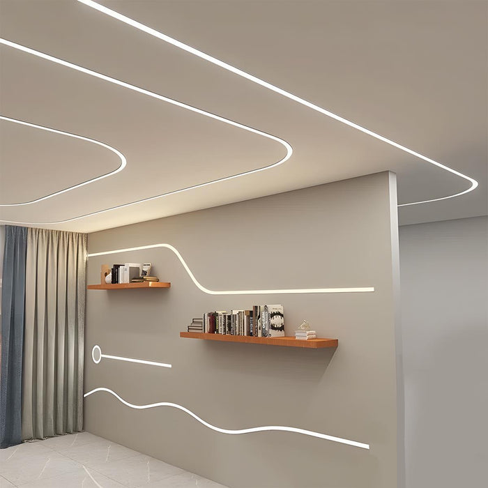 Waterproof Recessed LED Linear Light, Flexible Cuttable Design, Plug-in 110V, Indoor/Outdoor Lighting