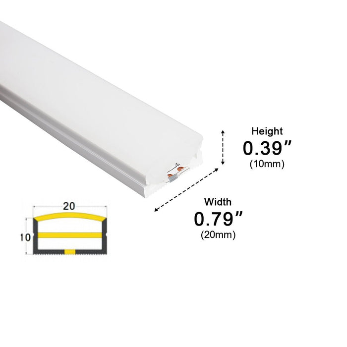 Recessed LED Strip, Flexible Silicone 24V Linear Light, Waterproof Outdoor/Indoor Accent Lighting