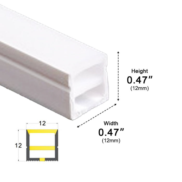 Flexible Recessed LED Strip Light, IP68 Waterproof, Outdoor Indoor Linear Accent for Stair/Garden/Patio, DC24V