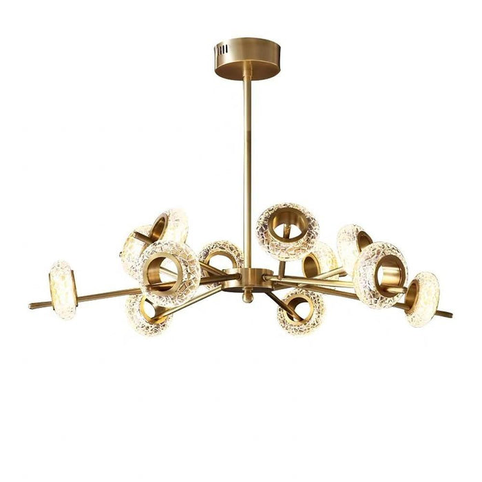 Electroplated Metal Crystal LED Gold Modern Chandeliers Ceiling Lights