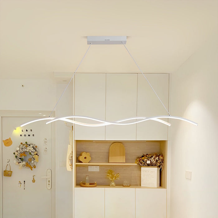 Double Wavy Hanging Ceiling Lamp - Modern Design, Unique Lighting Fixture, Contemporary Home Decor