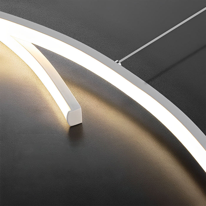 Double Wavy Hanging Ceiling Lamp - Modern Design, Unique Lighting Fixture, Contemporary Home Decor