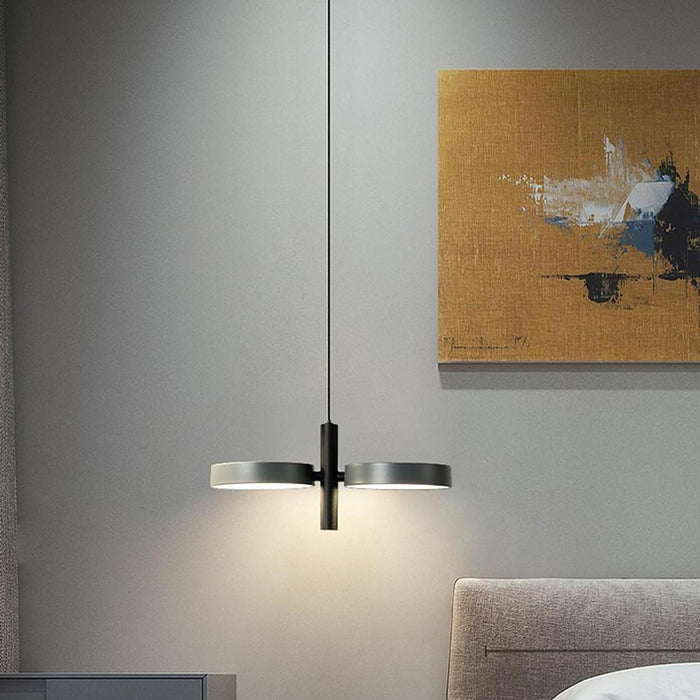 Double Circle Modern Pendant Lighting for Kitchen Island Metal Pendant Light