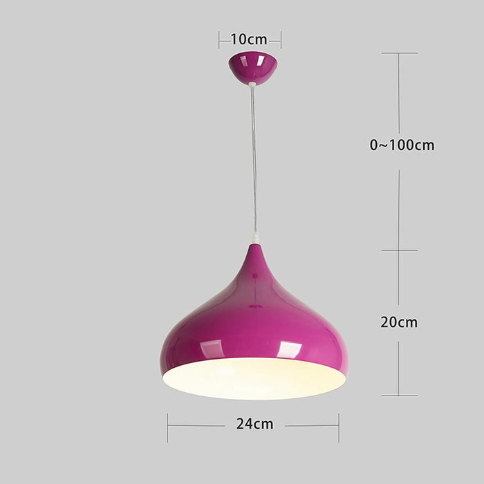 9.44'' LED Curvy Painted Bowled Pendant Light Hanging Lamp Island Lights