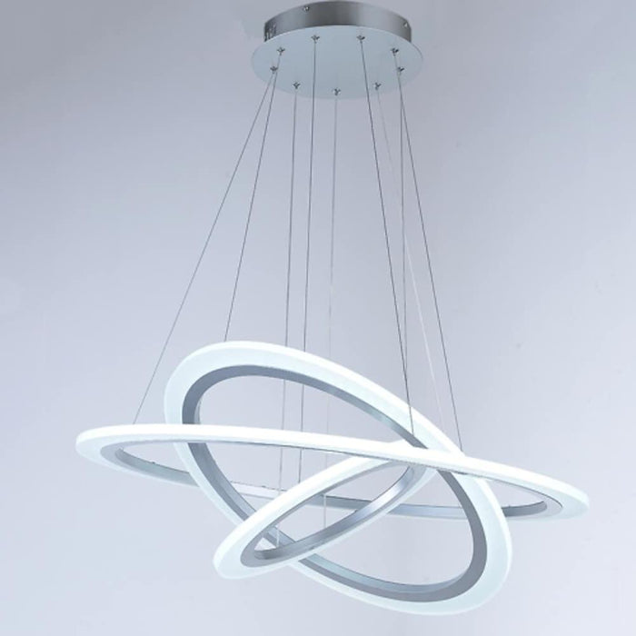 3-Ring Modern Mid Century Chandelier