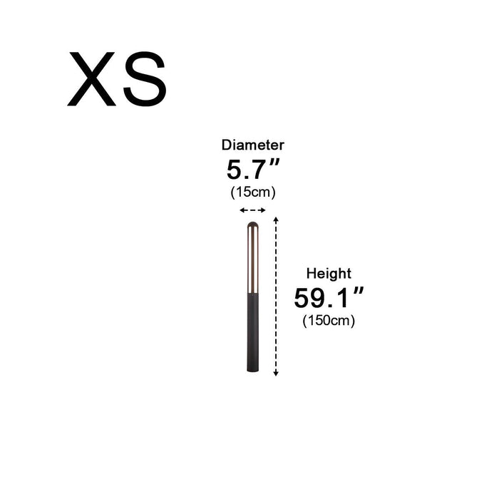 Modern Minimalist Outdoor Post Light, LED Pathway Lighting, IP65 Waterproof, Aluminum Black for Garden/Driveway/Landscape