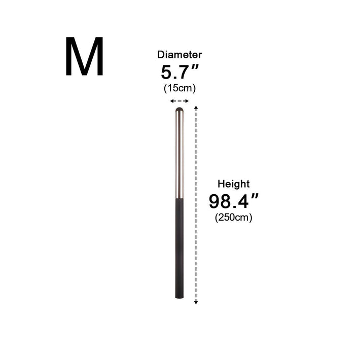 Modern Minimalist Outdoor Post Light, LED Pathway Lighting, IP65 Waterproof, Aluminum Black for Garden/Driveway/Landscape