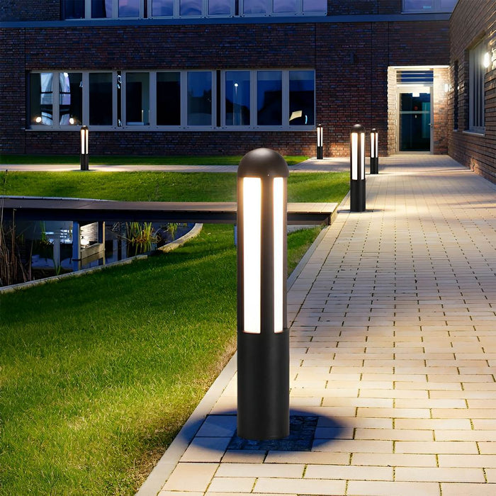 Modern Minimalist Outdoor Post Light, LED Pathway Lighting, IP65 Waterproof, Aluminum Black for Garden/Driveway/Landscape