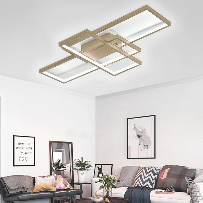 Display Of Rectangles Abstract LED Flush Mount Ceiling Lights for Bedroom