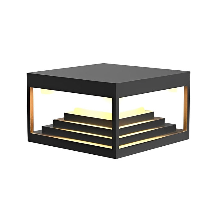 Square Solar Post Cap Light - Outdoor Garden Deck Fence Lighting, Waterproof LED