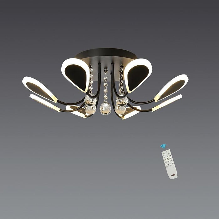 Modern Crystal Flush Mount Light Ceiling Light 8 Lights