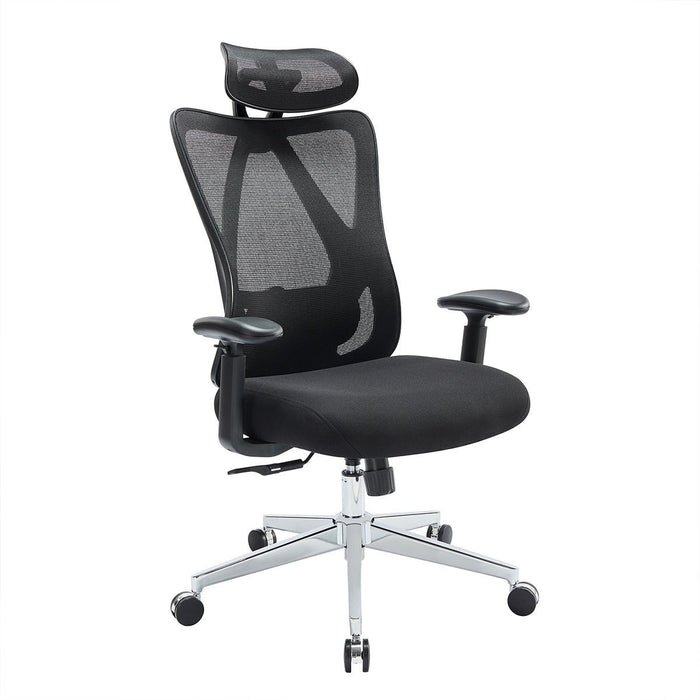 Ergonomic Office Chair - Swivel Mesh / 2D Armrest, Adjustable Lumbar Support, Headrest, 135° Tilt