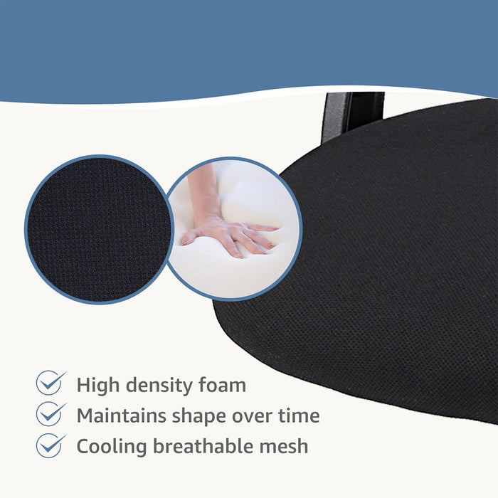 Ergonomic Swivel Mesh Office Chair - Computer Desk Task Seating, Adjustable Headrest/Armrests - 360 Degree Rotation