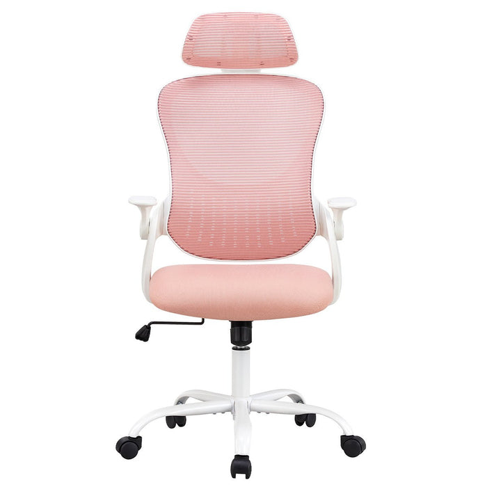 Ergonomic Swivel Mesh Office Chair - Computer Desk Task Seating, Adjustable Headrest/Armrests - 360 Degree Rotation