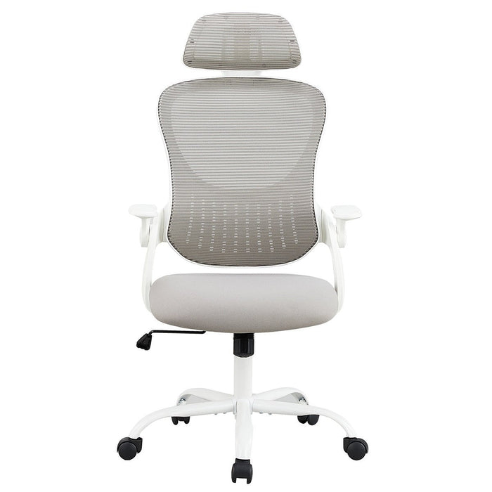 Ergonomic Swivel Mesh Office Chair - Computer Desk Task Seating, Adjustable Headrest/Armrests - 360 Degree Rotation