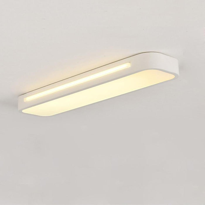 Rounded Corners Flush Mount Kitchen Light Fixtures Rectangular Striplight Ceiling Lights