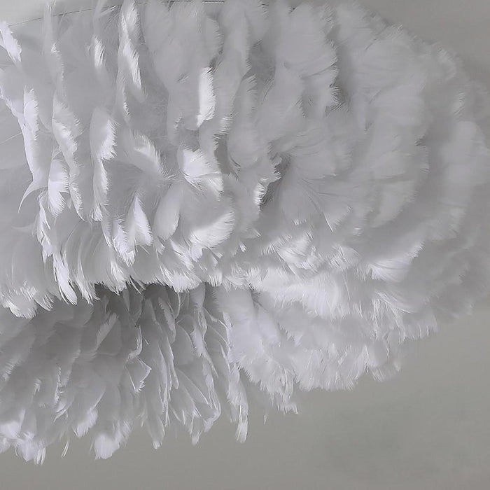 Feather Fairy Tale Theme Artistic Capiz Pendant Light Ceiling Light