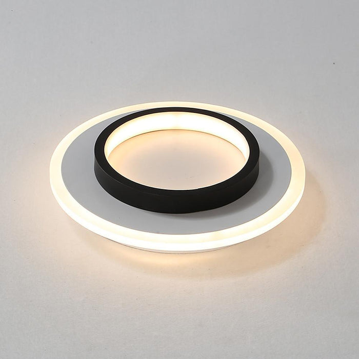 2 Light Circular LED Modern Flush Mount Lighting Ceiling Lights